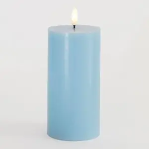 Sirius Sille LED Candle, 7.5x15 cm, Blue Skye