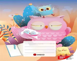 DISCO Exercise Book, Square Grid, 12 Pages, for Kids
