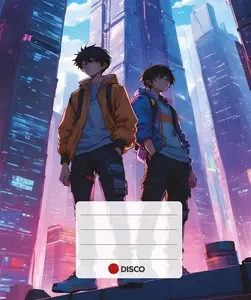 DISCO Exercise Book, Lined, 32 Pages, 5-12 Grade, 4Guys Design