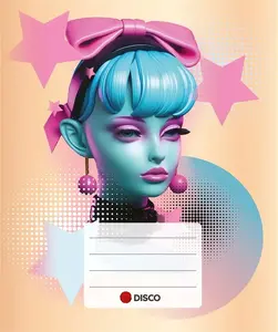 DISCO Exercise Book, Lined, 32 Pages, 5-12 Years, Girls Design