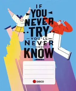 DISCO Exercise Book, Square Grid, 32 Pages, Motivation Series