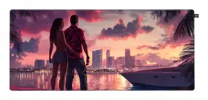 CHERRY XTRFY GP5 Miami Gaming Mouse Pad, Cloth and Rubber, Multicolour