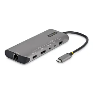 Многопортовый адаптер StarTech.com USB4, два дисплея 4K, Power Delivery 140 Вт, хаб 3 порта 10 Гбит/с, 2.5GbE