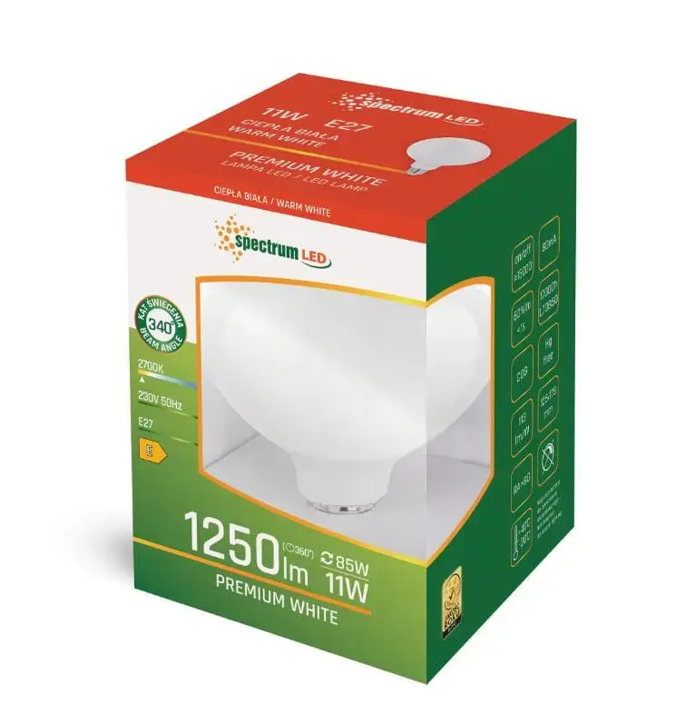 Spectrum G125 LED Bulb E27 11W 2700K Photo 2