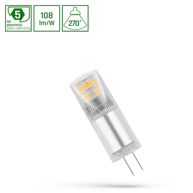 Spectrum G4 LED spuldze 2.5W 270LM 3000K Photo 2