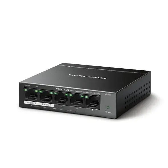 Коммутатор Mercusys MS105GP 5-портовый Gigabit PoE+ Photo 2