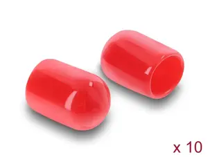DeLOCK Dust Cover for SMA plug 10 pieces silicone red