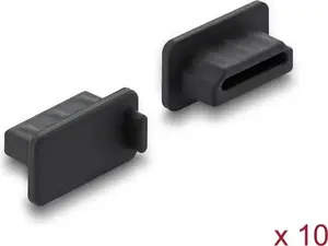 Delock Staubschutz für HDMI-A Buchse 10 Stück Silikon schwarz (87465)