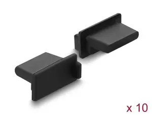 DeLOCK Dust Cover for USB Type-A female 10 pieces silicone black