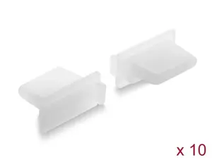DeLOCK Dust Cover for USB Type-A female 10 pieces silicone transparent