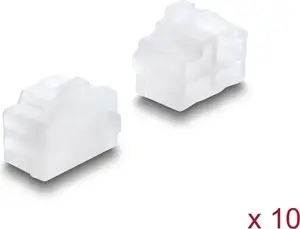Delock Staubschutz für RJ45 Buchse 10 Stück Silikon transparent (87493)