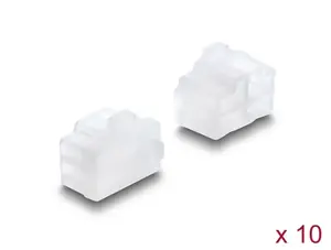 DeLOCK Dust Cover for RJ45 jack 10 pieces silicone transparent