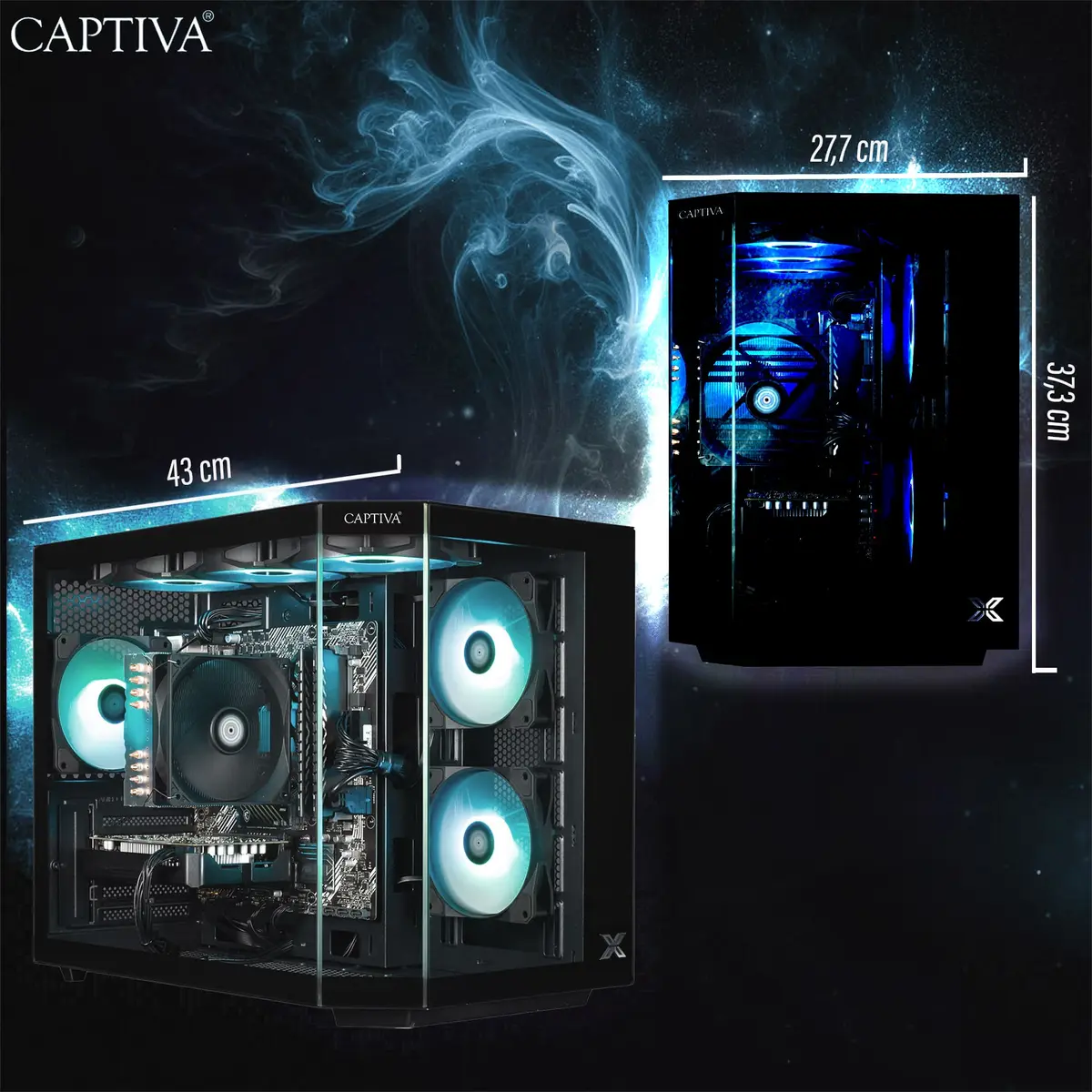 Captiva 101869 dators - AMD Ryzen 7 5700X un Intel Arc B580 Photo 5