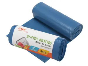 Мешки для мусора LDPE 60 л, 60 x 80 см, 10 шт., 15.5 x 2 x 5, 00706, Simple Solution