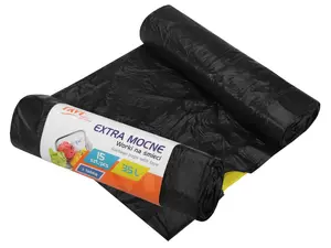 EXTRA STRONG Garbage bags with tape 35 L, LD/HD, 15 pcs, 21 x 4 x 4, 00726, Simple Solution