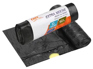 EXTRA STRONG мешки для мусора с лентой 60 л, LD/HD, 10 шт., 6 x 4.4 x 19.5, 00727, Simple Solution