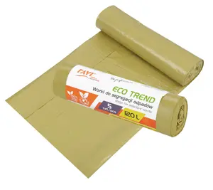 ECO TREND Garbage bags, 120l, 5pcs, yellow (plastic), 19.5 x 5 x 5, 00742, Simple Solution