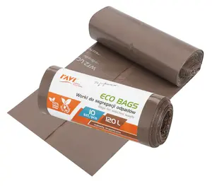Мешки для раздельного мусора – органика, 120 л, 10 шт., 8 x 19.5 x 5, 00786, Simple Solution