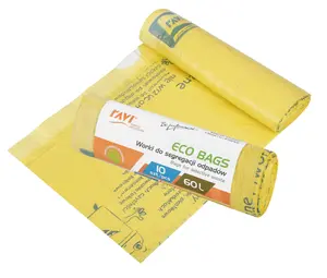 Bags for selective waste, 60L, 10pcs, Plastic, 6.5 x 3.5 x 19, 00788, Simple Solution