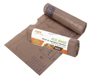 Bags for selective waste, 60l, 10 pcs, BIO, 5.5 x 19 x 2.5, 00790, Simple Solution