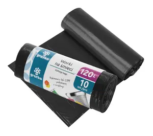 Garbage bags 120 L LDPE, 10 pcs., 6 x 19.5 x 6, 10708, Gratka