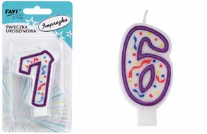 IMPREZKA birthday candle, number 6, 14 x 2 x 75, 22097, RAVI Decor