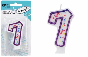 IMPREZKA birthday candle, number 7, 14 x 2 x 75, 22098, RAVI Decor