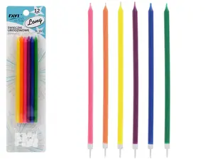 Long birthday candles, 25.5 x 6 x 1.3, 62028, RAVI Decor