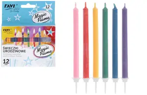MAGIC FLAME birthday candles, 12 pcs, 12 x 15 x 1.5, 62030, RAVI Decor