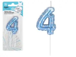 RAVI Decor Birthday Candle Blue Star 4