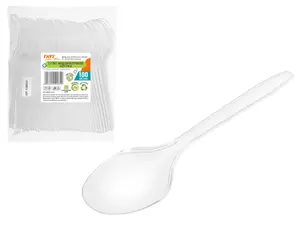 NJ Reusable spoons, 100 pcs., 6 x 16 x 19, 20284, Simple Solution