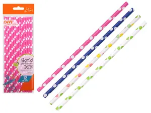 DOTS drinking straws, 12 pcs, 9 x 0.5 x 24, 20344, Simple Solution