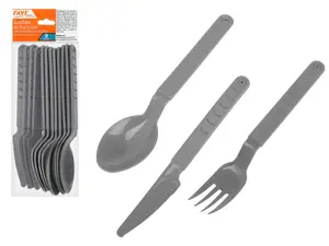 Набор многоразовых столовых приборов, 9 шт., 3 x 10 x 26, 50267, Simple Solution