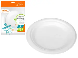 Десертные тарелки Simple Solution NJB из целлюлозной пульпы, 18 см, 6 штук