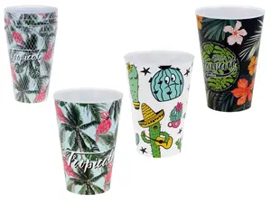 Simple Solution plastmasas glāžu komplekts, 400 ml, 4 gabali