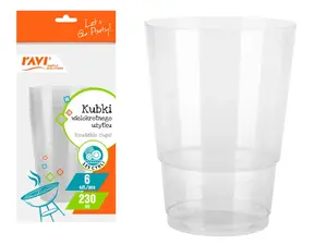 Reusable cups, 230 ml, 6 pcs., 8 x 13 x 26, 50283, Simple Solution