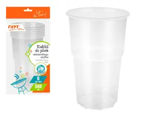 Reusable beer cups, 500 ml, 6 pcs., 17.5 x 6.5 x 31, 70263, Simple Solution