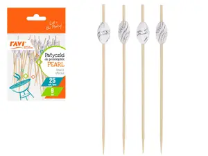 PEARL bamboo snack sticks, 25 pcs, 9 cm, 9.8 x 1.5 x 16, 71854, Simple Solution