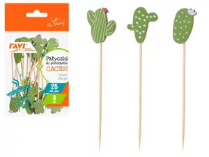 Decorative snack sticks CACTUS, 25 pcs, 9 cm, 18 x 9.5 x 1, 91842, Simple Solution