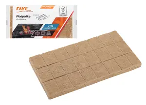Grey kindling for grill and fireplace, 24 pcs, 18.5 x 9.3 x 0.9, 21969, Simple Solution