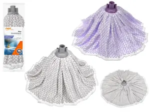 Швабра из микрофибры Simple Solution DRESS, бело-лиловая