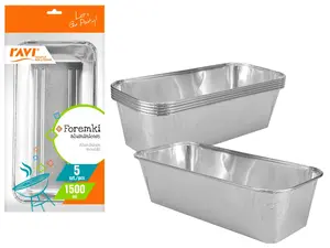 Алюминиевые формы 1500 мл, 5 шт., 23.2 x 9 x 41, 00112, Simple Solution