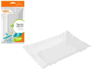 Vienreizlietojamās papīra paplātes, 12 gab., 15.5 x 2 x 27.5, 00306, Simple Solution