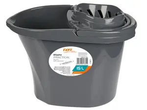 Simple Solution uzkopšanas spainis ar izspiedēju, 15 l, pelēks