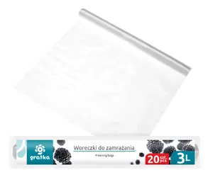 Freezer bags, 3 L, 20 pcs, 1.5 x 31 x 5.5, 30203, Gratka