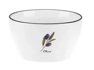 Porcelain bowl, 350 ml, Olives, 11.5 x 11.5 x 6.5, 81474, RAVI Decor