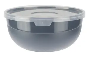 Bowl with lid, 0.7 L, graphite, 14 x 14 x 7, 91311, RAVI Decor