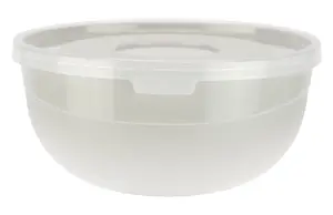 Bowl with lid, 0.7 L, gray beige, 14 x 14 x 7, 91311, RAVI Decor