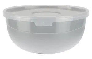 Bowl with lid, 0.7 L, gray, 14 x 14 x 7, 91311, RAVI Decor