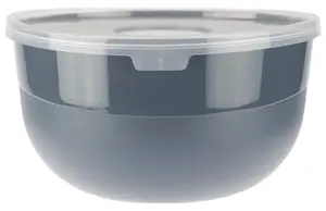Bowl with lid, 1.2 L, graphite, 9 x 16.5 x 16.5, 91315, RAVI Decor
